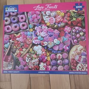 White Mountain Pink and Purple 'Love Treats' Candy & Dessert Puzzle